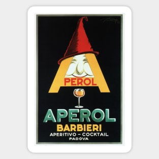 APEROL BARBIERI APERITIVO Cocktail Vintage Italian Liqueur Advertisement Sticker